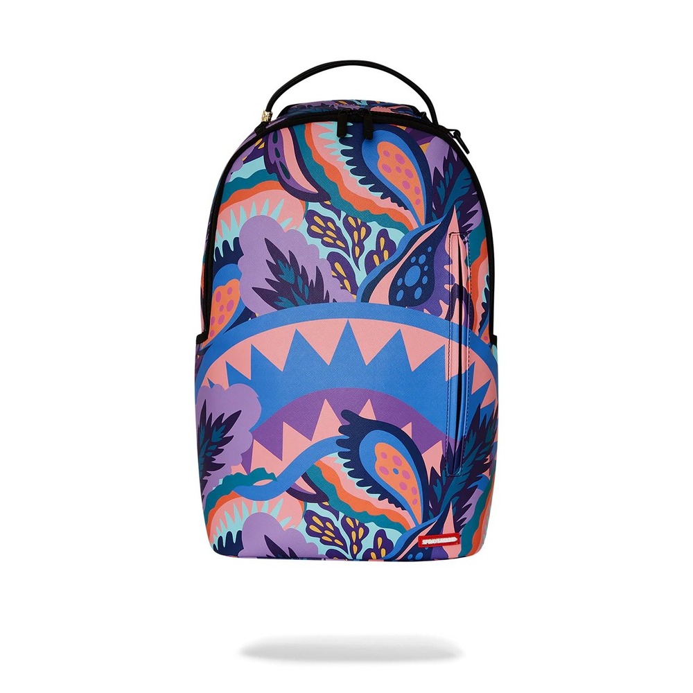 NEW Sprayground Trippy Floral DLXSV Shark Backpack Psychedelic Streetwear Bag